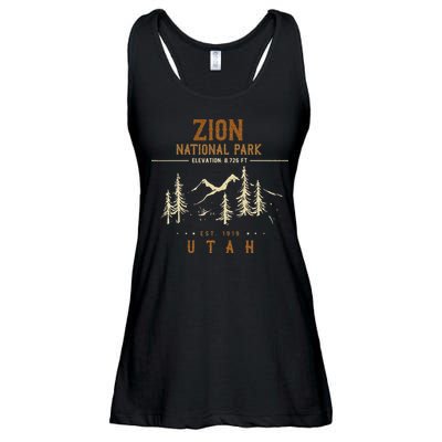 Zion National Park Us Nationalpark In Utah Ladies Essential Flowy Tank