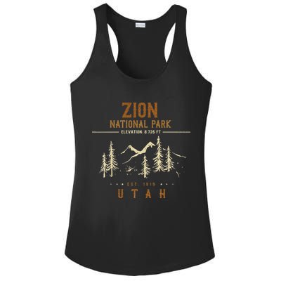 Zion National Park Us Nationalpark In Utah Ladies PosiCharge Competitor Racerback Tank