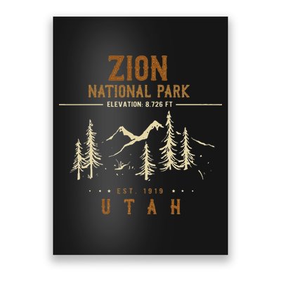 Zion National Park Us Nationalpark In Utah Poster