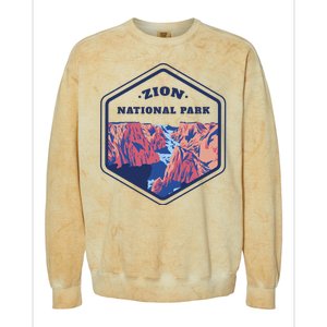 Zion National Park Colorblast Crewneck Sweatshirt