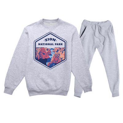 Zion National Park Premium Crewneck Sweatsuit Set