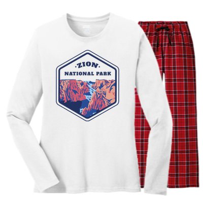 Zion National Park Women's Long Sleeve Flannel Pajama Set 