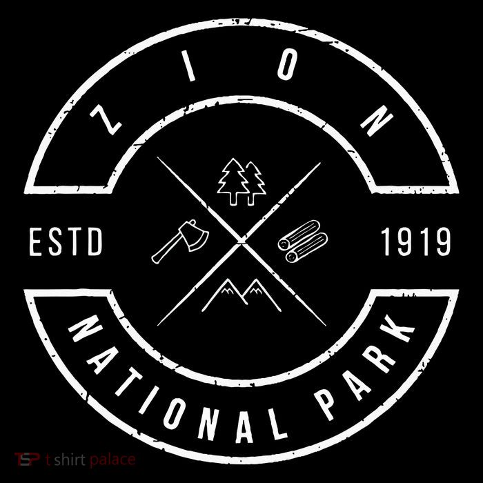 Zion National Park Utah Emblem Ut Souvenir Tall T-Shirt