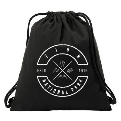 Zion National Park Utah Emblem Ut Souvenir Drawstring Bag