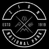 Zion National Park Utah Emblem Ut Souvenir Premium T-Shirt