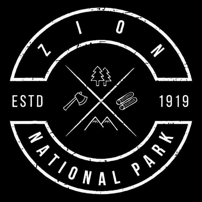 Zion National Park Utah Emblem Ut Souvenir Premium T-Shirt