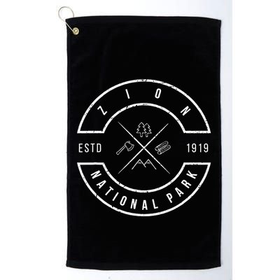 Zion National Park Utah Emblem Ut Souvenir Golf Towel