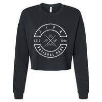 Zion National Park Utah Emblem Ut Souvenir Cropped Pullover Crew