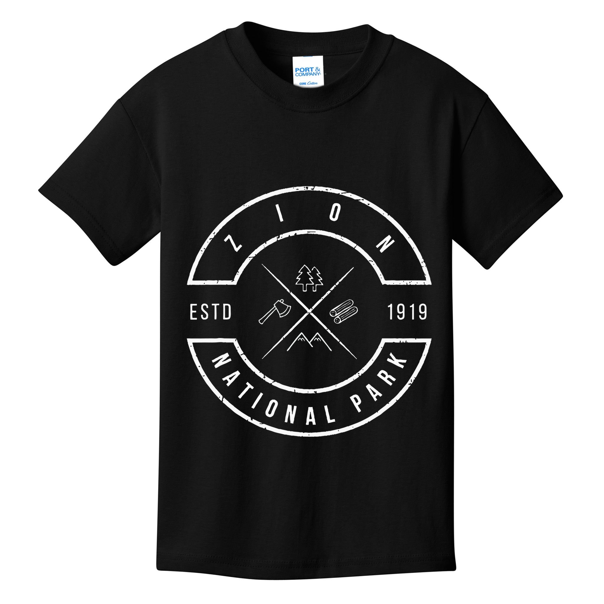 Zion National Park Utah Emblem Ut Souvenir Kids T-Shirt