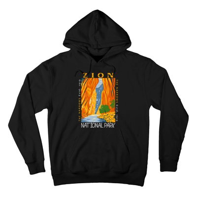 Zion National Park Utah Vintage The Narrows Vintage Hoodie