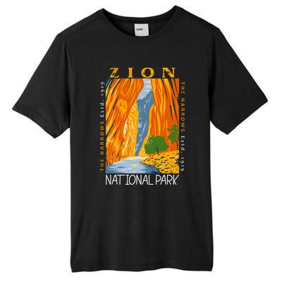 Zion National Park Utah Vintage The Narrows Vintage Tall Fusion ChromaSoft Performance T-Shirt