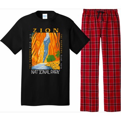 Zion National Park Utah Vintage The Narrows Vintage Pajama Set