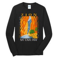 Zion National Park Utah Vintage The Narrows Vintage Tall Long Sleeve T-Shirt