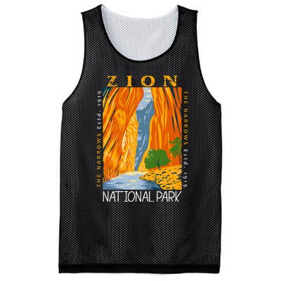 Zion National Park Utah Vintage The Narrows Vintage Mesh Reversible Basketball Jersey Tank