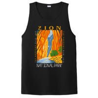 Zion National Park Utah Vintage The Narrows Vintage PosiCharge Competitor Tank