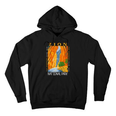 Zion National Park Utah Vintage The Narrows Vintage Tall Hoodie