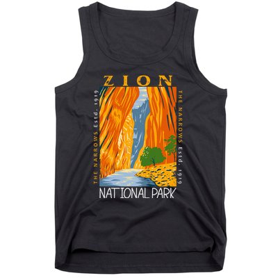 Zion National Park Utah Vintage The Narrows Vintage Tank Top