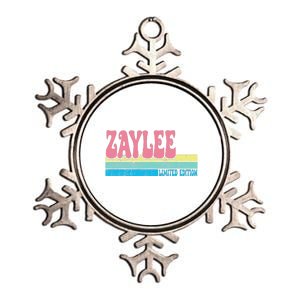 Zaylee Name Personalized Cute Idea Groovy Women Zaylee Metallic Star Ornament