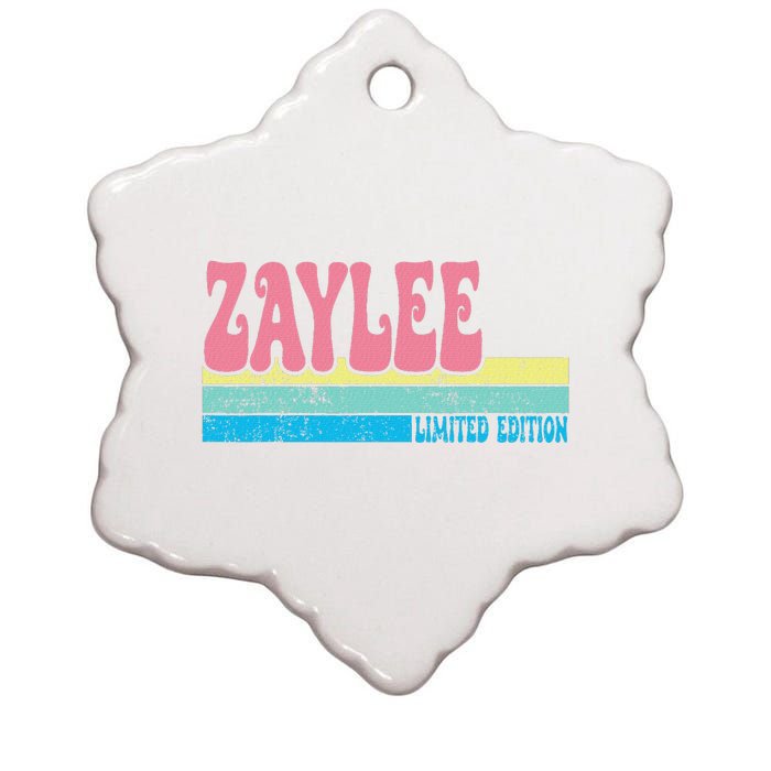 Zaylee Name Personalized Cute Idea Groovy Women Zaylee Ceramic Star Ornament