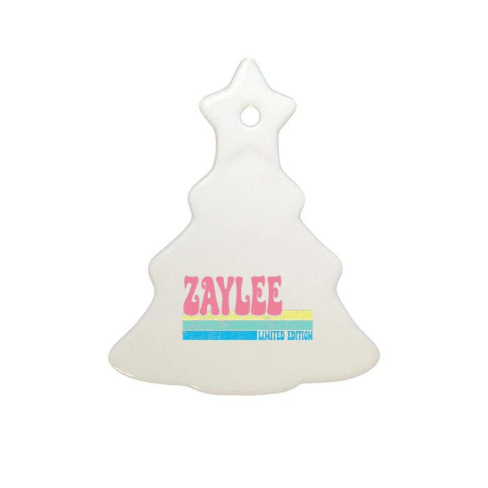 Zaylee Name Personalized Cute Idea Groovy Women Zaylee Ceramic Tree Ornament