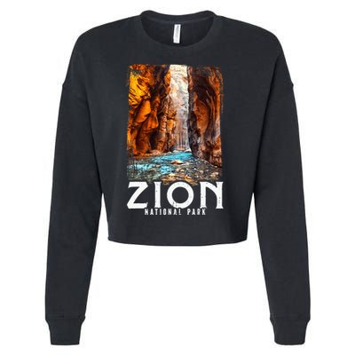 Zion National Park Zion National Park Utah Tourist Cropped Pullover Crew
