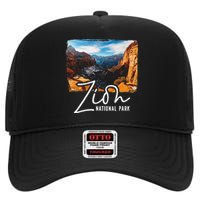 Zion National Park Utah Tourist Zion Park High Crown Mesh Back Trucker Hat