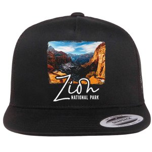 Zion National Park Utah Tourist Zion Park Flat Bill Trucker Hat