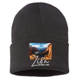 Zion National Park Utah Tourist Zion Park Sustainable Knit Beanie