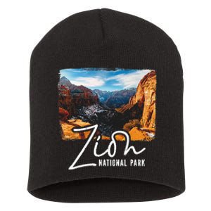 Zion National Park Utah Tourist Zion Park Short Acrylic Beanie