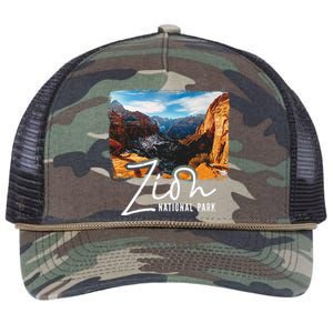 Zion National Park Utah Tourist Zion Park Retro Rope Trucker Hat Cap