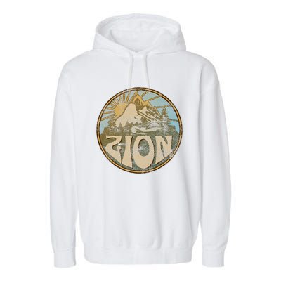 Zion National Park Utah Nature Mountains Hiking Outdoors Garment-Dyed Fleece Hoodie