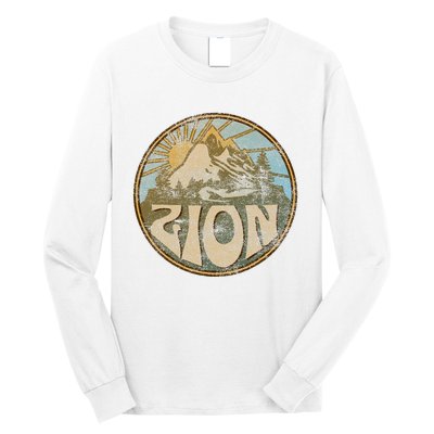 Zion National Park Utah Nature Mountains Hiking Outdoors Long Sleeve Shirt