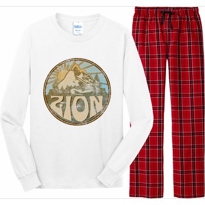 Zion National Park Utah Nature Mountains Hiking Outdoors Long Sleeve Pajama Set