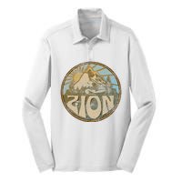 Zion National Park Utah Nature Mountains Hiking Outdoors Silk Touch Performance Long Sleeve Polo