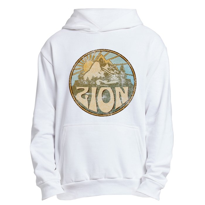 Zion National Park Utah Nature Mountains Hiking Outdoors Urban Pullover Hoodie