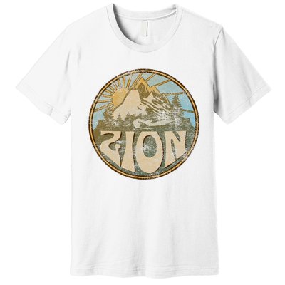 Zion National Park Utah Nature Mountains Hiking Outdoors Premium T-Shirt