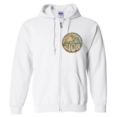 Zion National Park Utah Nature Mountains Hiking Outdoors Full Zip Hoodie