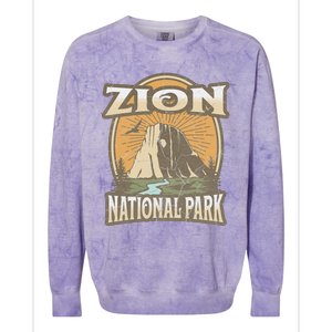 Zion National Park Colorblast Crewneck Sweatshirt