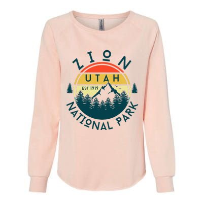 Zion National Park Utah Nature Hiking Outdoors Womens California Wash Sweatshirt