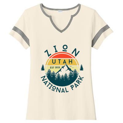 Zion National Park Utah Nature Hiking Outdoors Ladies Halftime Notch Neck Tee