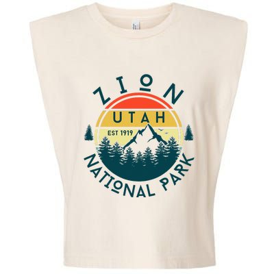 Zion National Park Utah Nature Hiking Outdoors Garment-Dyed Women's Muscle Tee