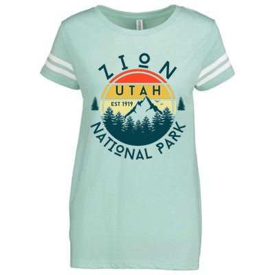 Zion National Park Utah Nature Hiking Outdoors Enza Ladies Jersey Football T-Shirt