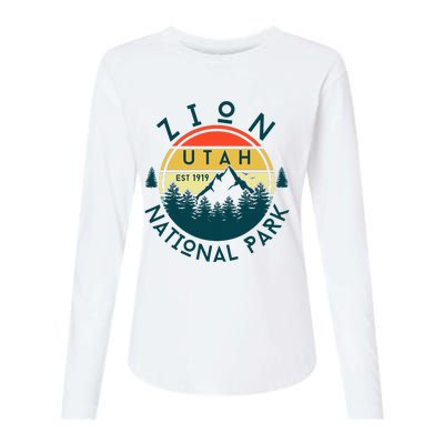 Zion National Park Utah Nature Hiking Outdoors Womens Cotton Relaxed Long Sleeve T-Shirt