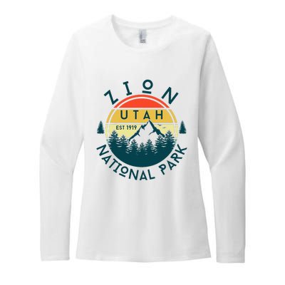 Zion National Park Utah Nature Hiking Outdoors Womens CVC Long Sleeve Shirt