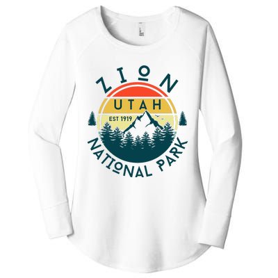 Zion National Park Utah Nature Hiking Outdoors Women's Perfect Tri Tunic Long Sleeve Shirt