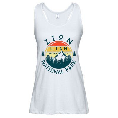 Zion National Park Utah Nature Hiking Outdoors Ladies Essential Flowy Tank