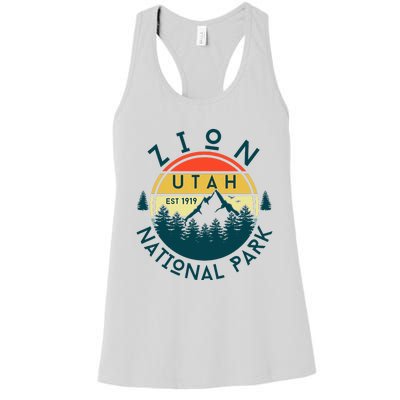 Zion National Park Utah Nature Hiking Outdoors Women's Racerback Tank