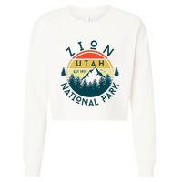 Zion National Park Utah Nature Hiking Outdoors Cropped Pullover Crew