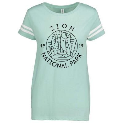 Zion National Park 1919 Utah Enza Ladies Jersey Football T-Shirt