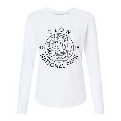 Zion National Park 1919 Utah Womens Cotton Relaxed Long Sleeve T-Shirt